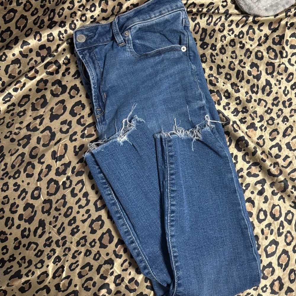 Gap Ripped Jeggings - Size 14 - Medium Wash